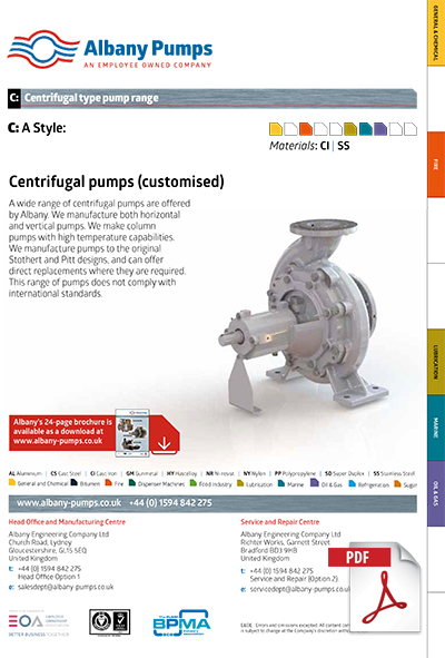 Technical Brochures Albany iPumpsi Gear Screw and Lobe 